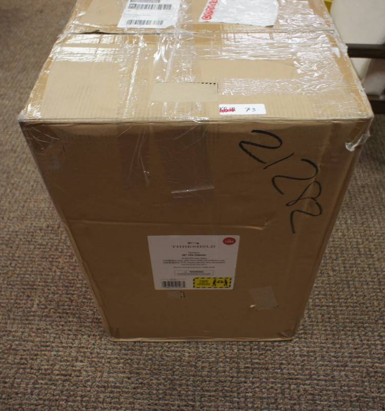 lot 73 image: In Box Pipestone 29 Tall LP Fire Column - Concrete Gray - Project 62