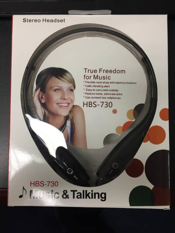 New, HBS730 Bluetooth Stereo Headset (Black)