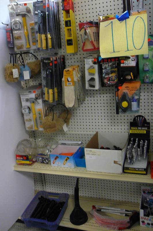 lot 110 image: Snap and Guzzle, Padlock sets. Tape measures. Levels. Rivet gun sets