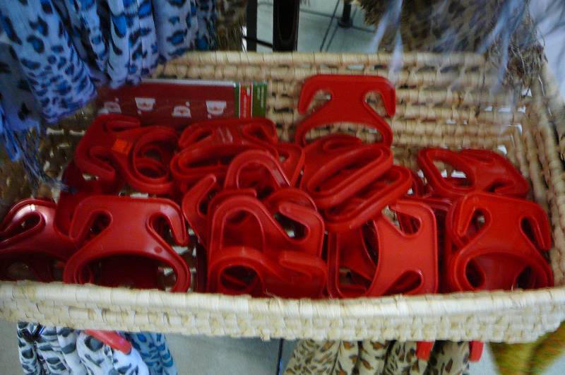 lot 133 image: Scarves, Scarf holders with basket