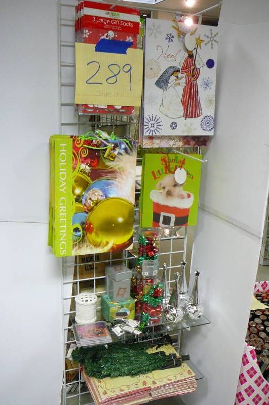 lot 289 image: Gift Sacks, Bags, Bows, Stationary paper, Clocks Items Only