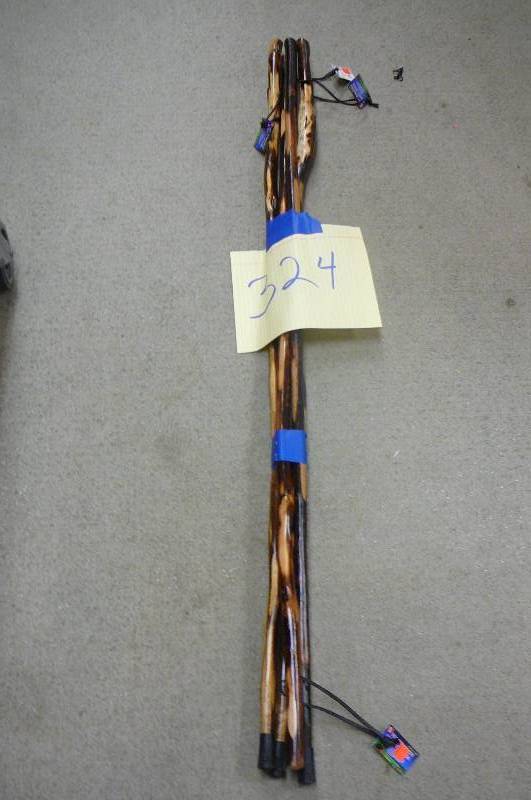 lot 324 image: Wooden Hiking Sticks