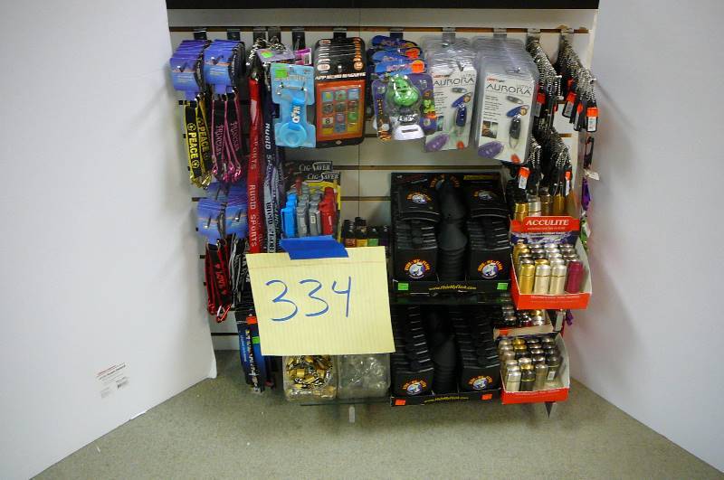 lot 334 image: Bic lighters, Pocket knives, Compas, Lanyards