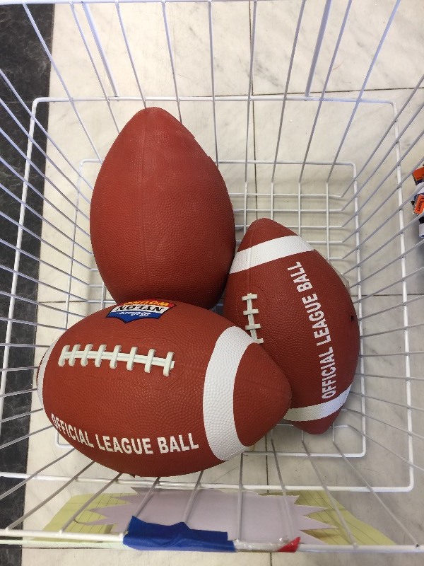 lot 180 image: Footballs, Halloween confetti