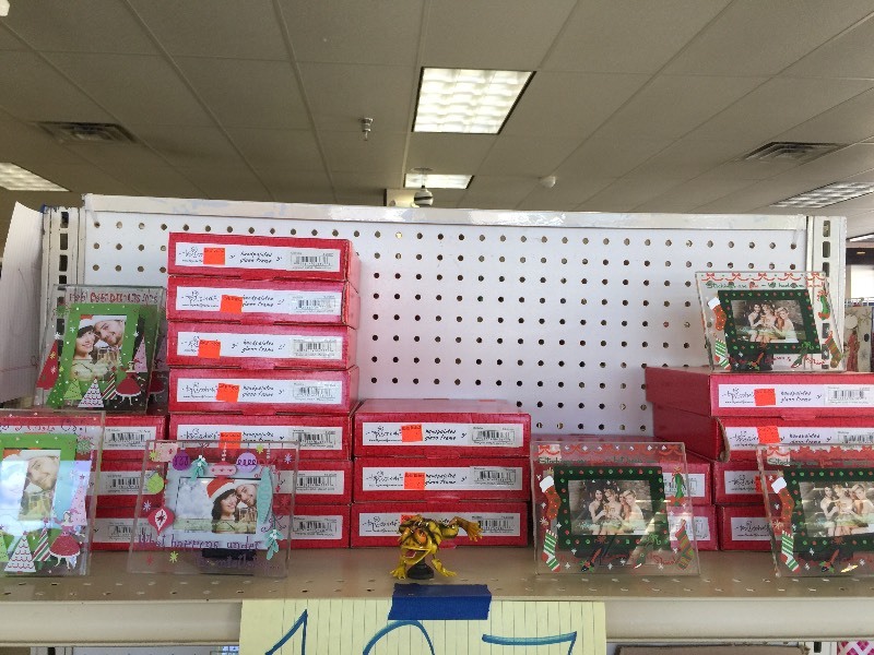 lot 127 image: Red stick candles. Xmas glass picture frames Misc