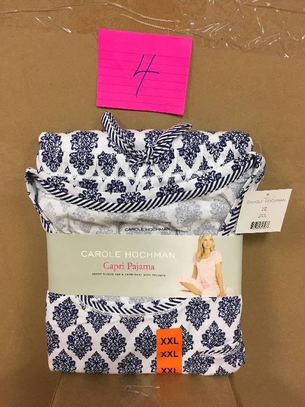 lot 4 image: Carole Hochman Womens 2 Piece Capri Pajama Size XXL open box never used