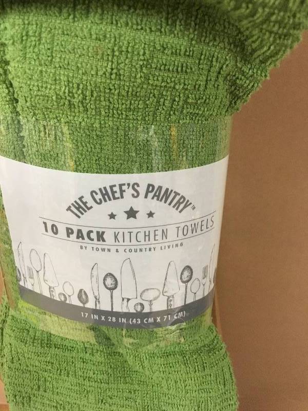 lot 5 image: The Cheffs Pantry 10 Pack Kitchen Towels open box never used