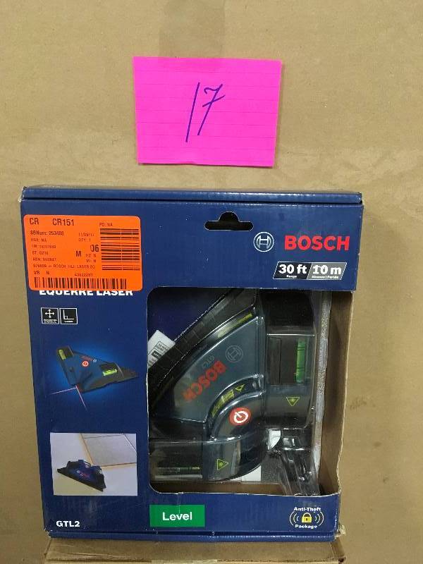lot 17 image: Bosch GTL2 Laser Level Square open box never used