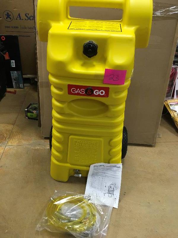 lot 23 image: Gas and Go 25 Gallon Poly Diesel Fuel Cart New
