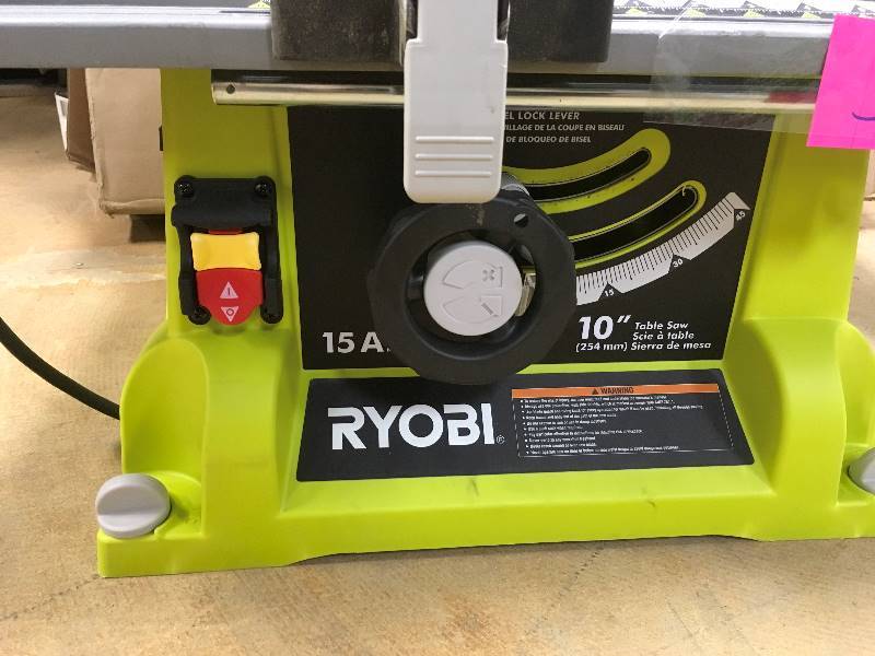 lot 39 image: Ryobi 15 Amp 10 Table Saw in working conditions