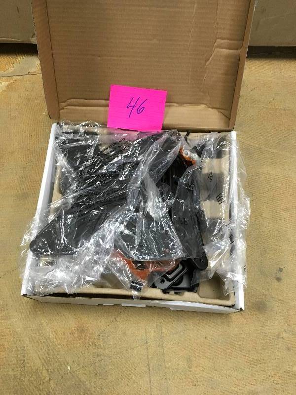 lot 46 image: Commercial Electric Full Motion TV Wall Mount for 20 in. - 56 in. TVs, Black open box never used
