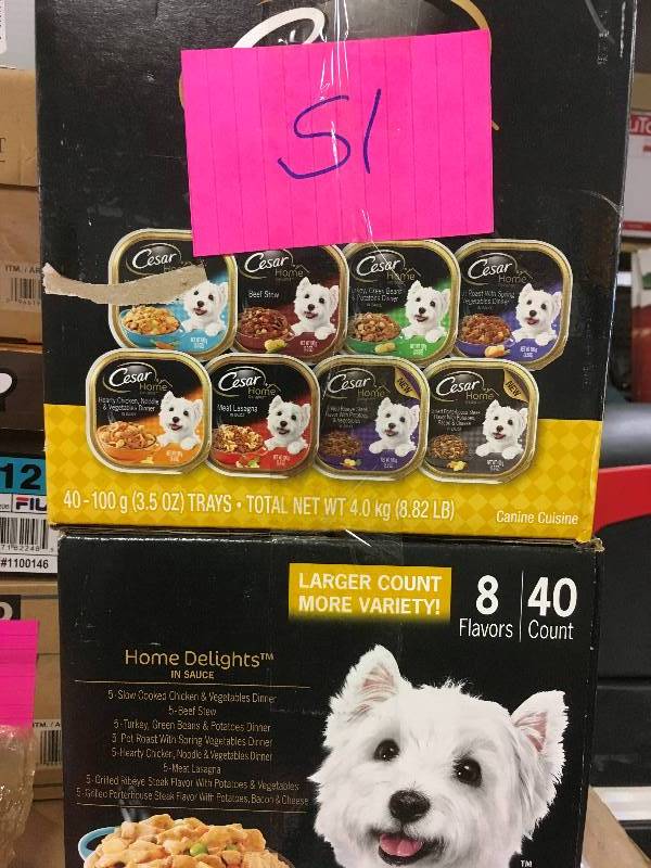 lot 51 image: Cesar Home Delights Wet Dog Food, Variety Pack, 3.5 Oz, 40 Ct. Lot of 2 New