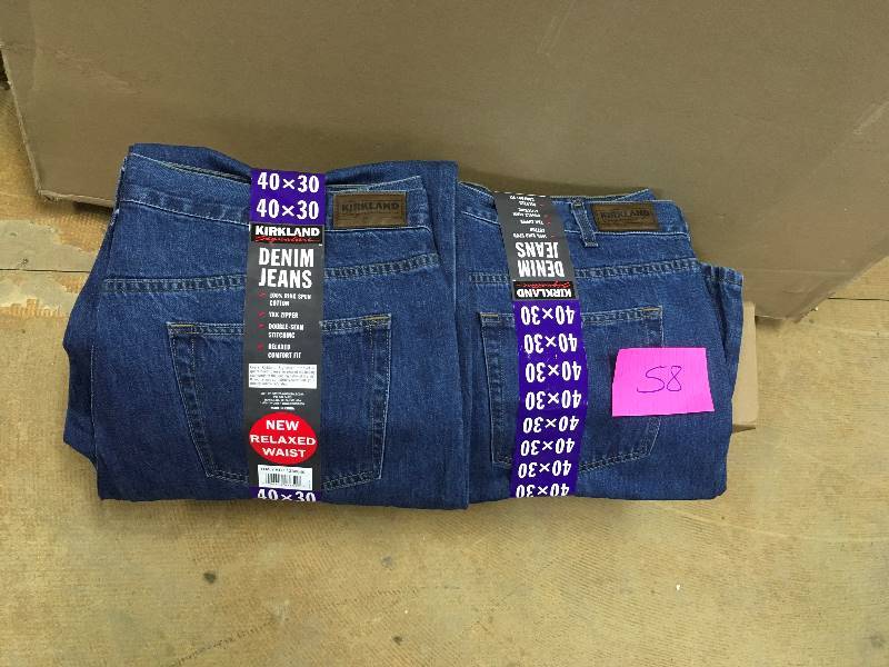 lot 58 image: Kirkland Signature Demin Jeans 40 x 30 - Lot of 2 New