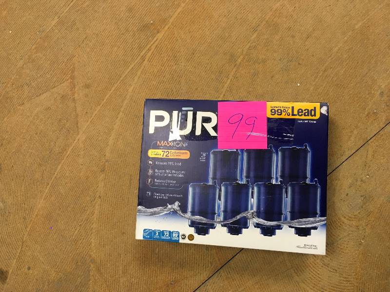 lot 99 image: PUR 3-Stage Faucet Mount Filters 7 Pack. With Max-Ion Filter Technology open box never used