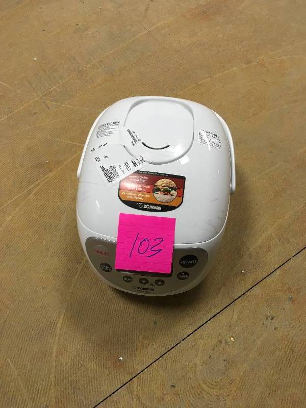 lot 103 image: ZOJIRUSHI 5.5 Cup Rice Cooker in working conditions