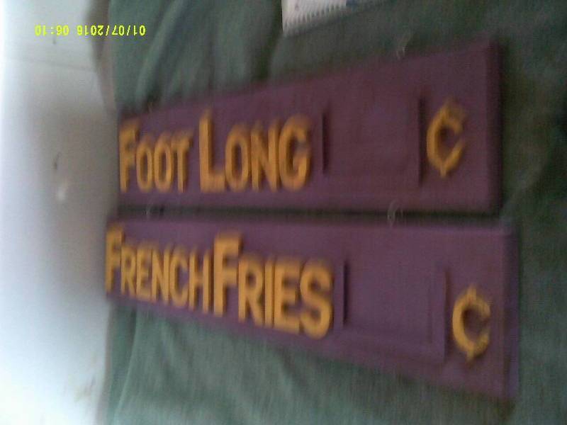 2 WOODEN SIGNS