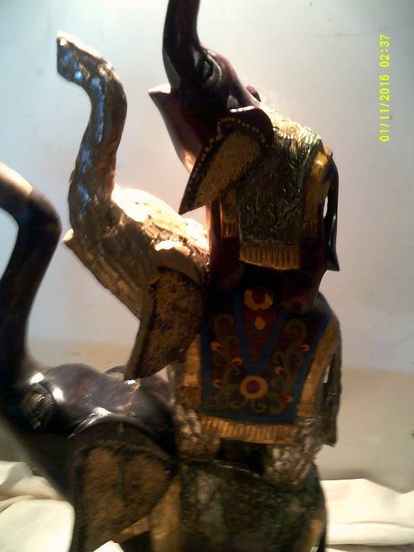VINTAGE WOODEN ELEPHANT