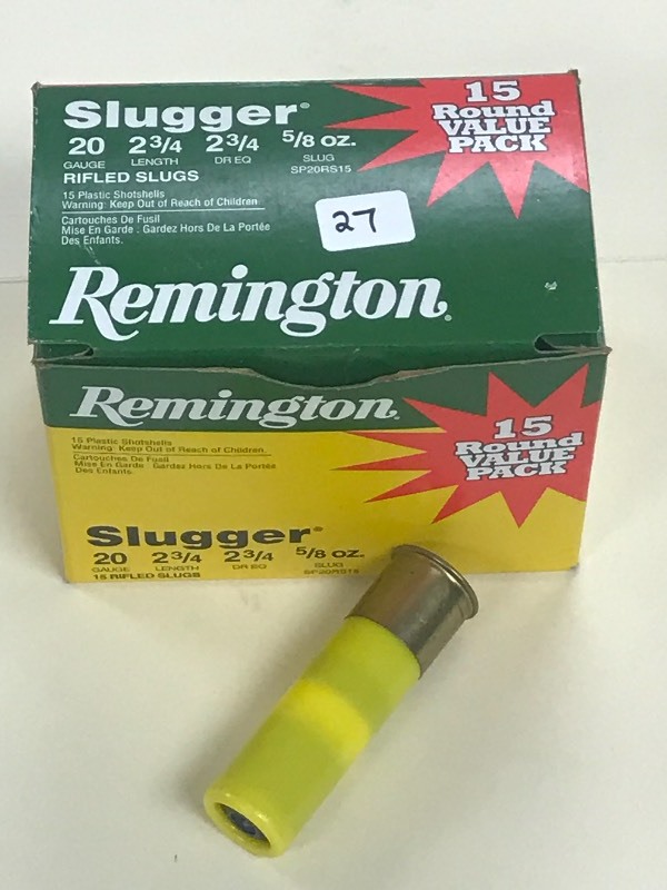 lot 27 image: 15-Round Pack Of Remington Slugger ...