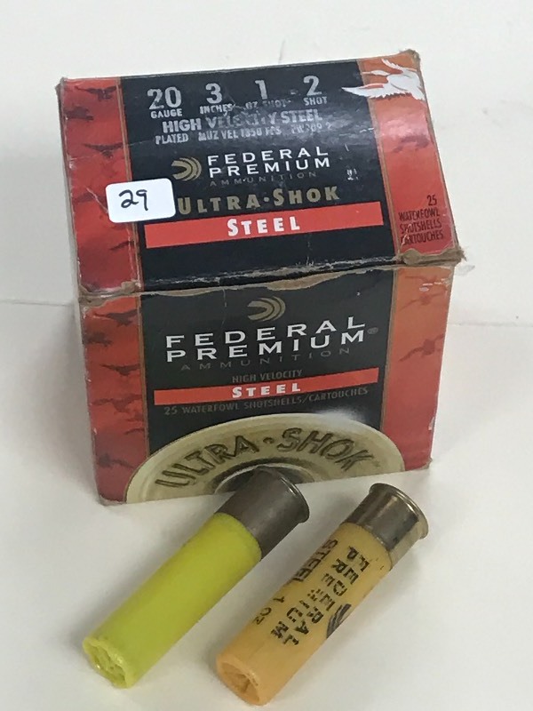 lot 29 image: (23) 3 Steel 20-Gauge Shotshells, ...