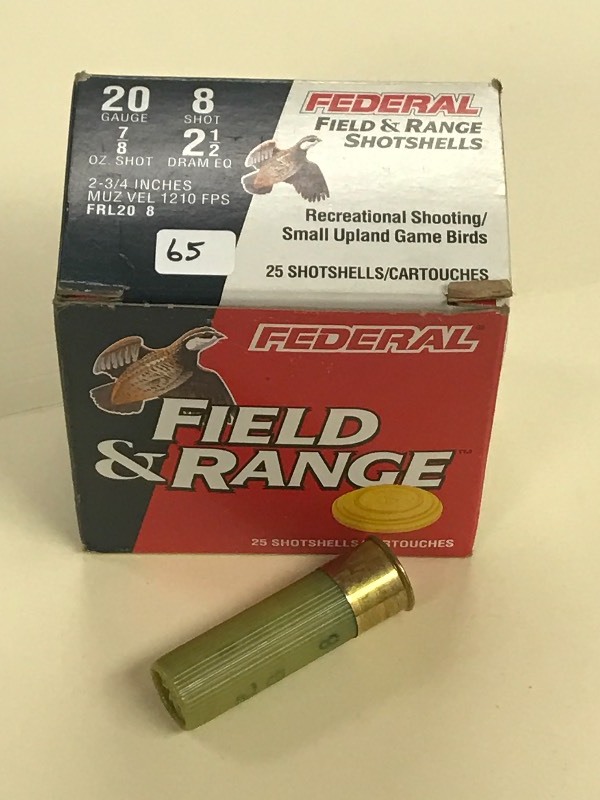 lot 65 image: (1) 25-Roud Box Of Federal Field & ...