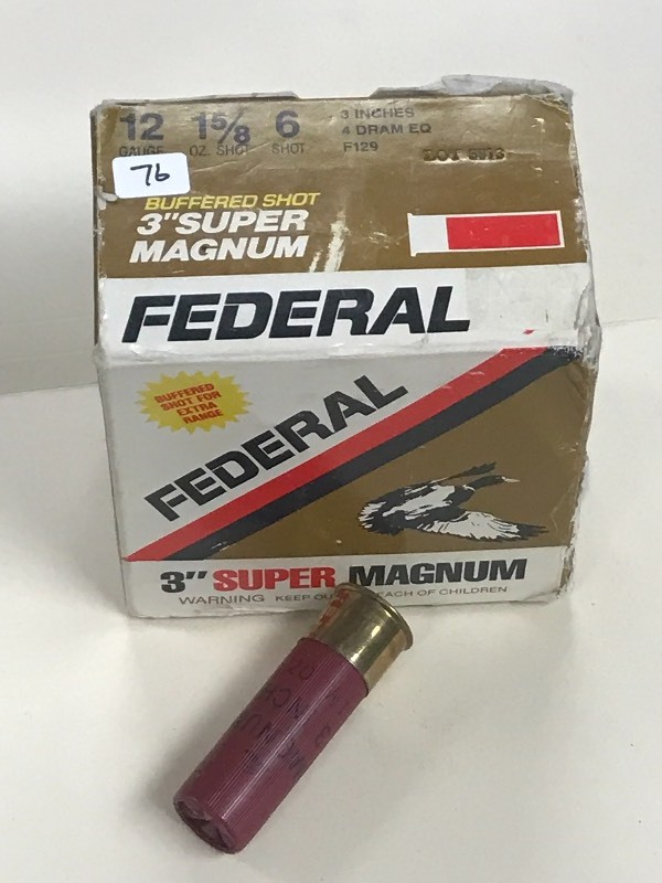 lot 76 image: (1) 25-Round Box Of Federal Super M...