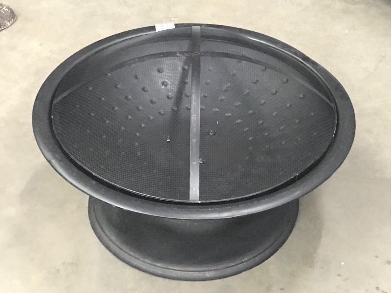 lot 27 image: 28 Steel Firepit With Screen Cover...
