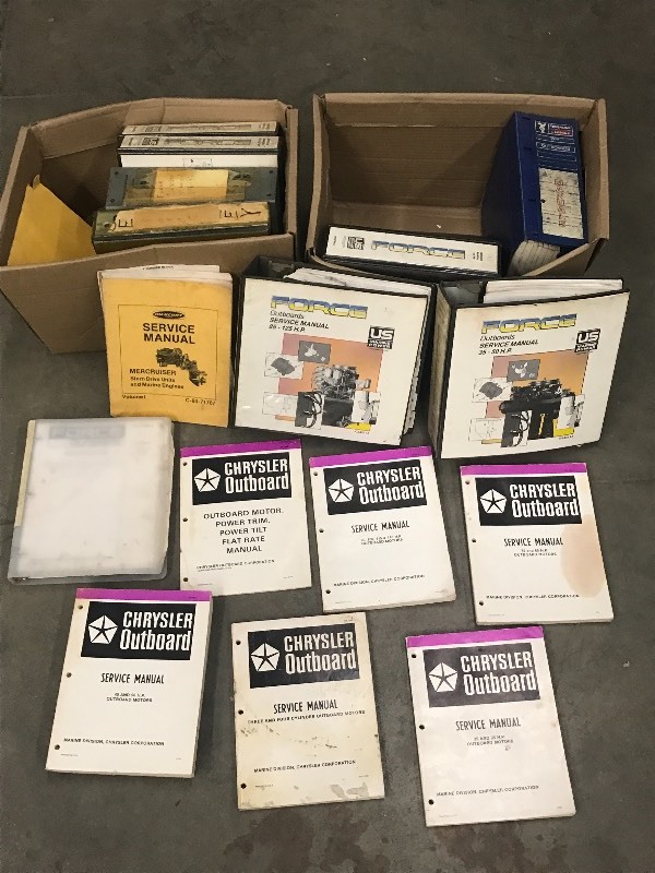 lot 32 image: (2) Boxes Of Assorted Marine Servic...