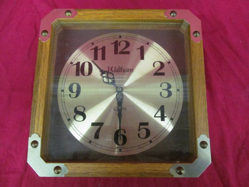 lot 70 image: Waltham wall clock