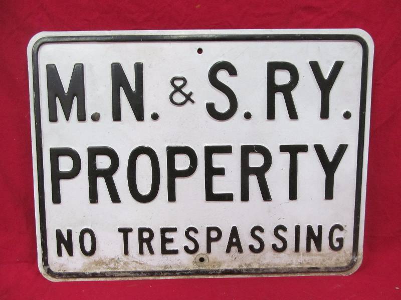 lot 173 image: M.N. or S.R.Y sign