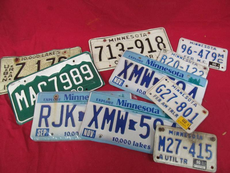 lot 206 image: license plates