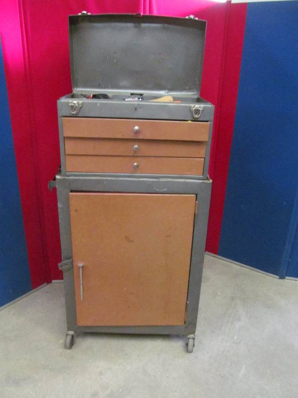 lot 233 image: tool cabinet, tools