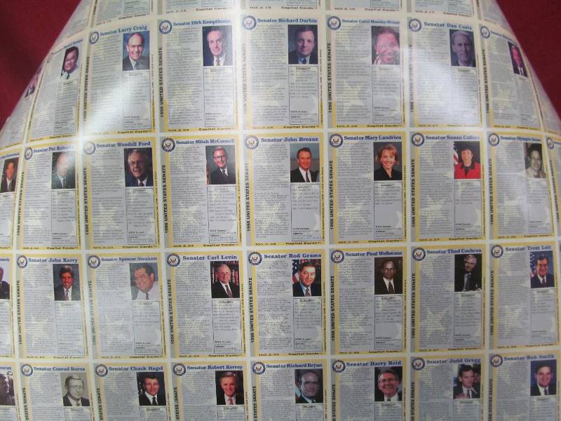 lot 237 image: U S Senate Biography trading card poster
