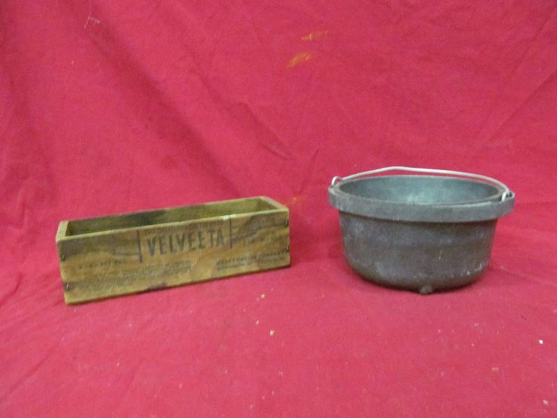 lot 262 image: vintage cheese box, kettle