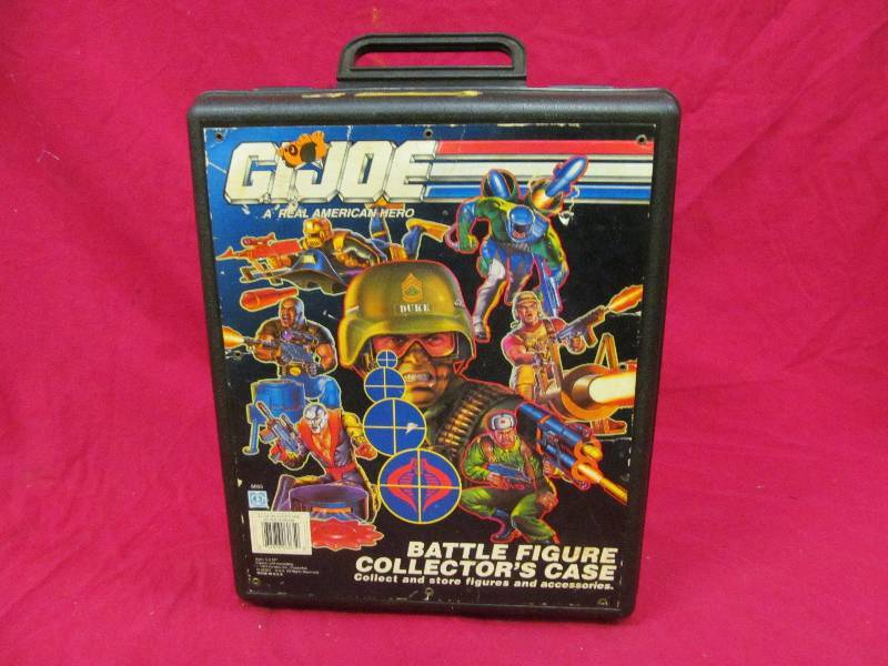 lot 294 image: G I Joe battle figures collectors case and accessories