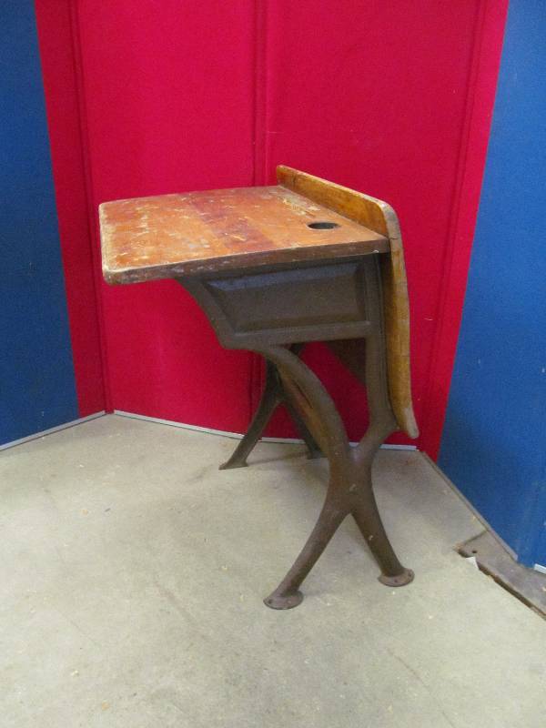 lot 310 image: vintage school desk