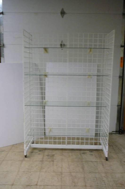 Grit Racking w Glass Shelves 75 Tall