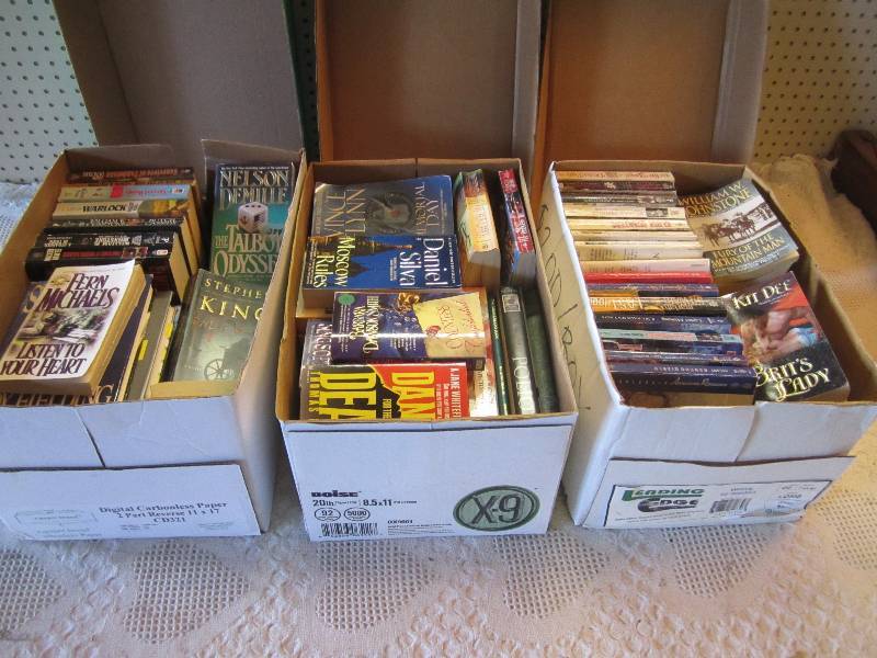 3 Boxes Full of Books See Photos...
