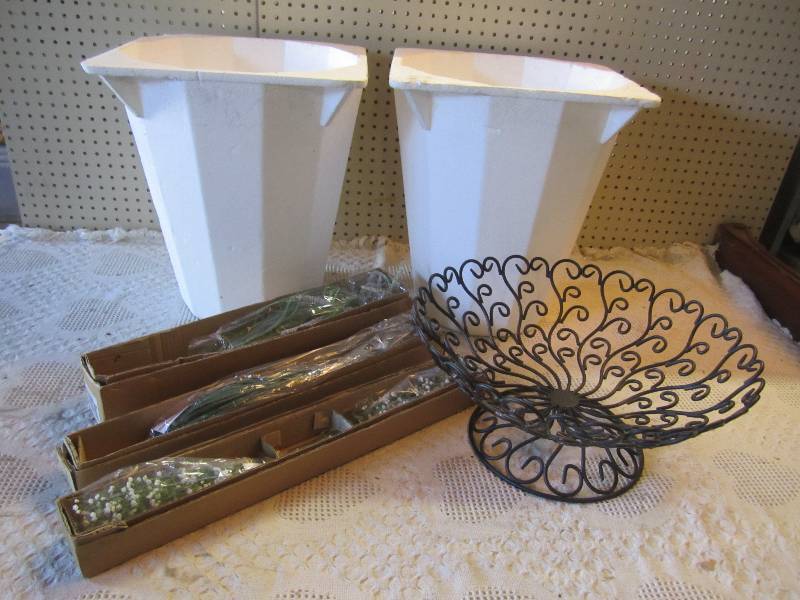 Misc Lot Home Interior Faux Plants,...