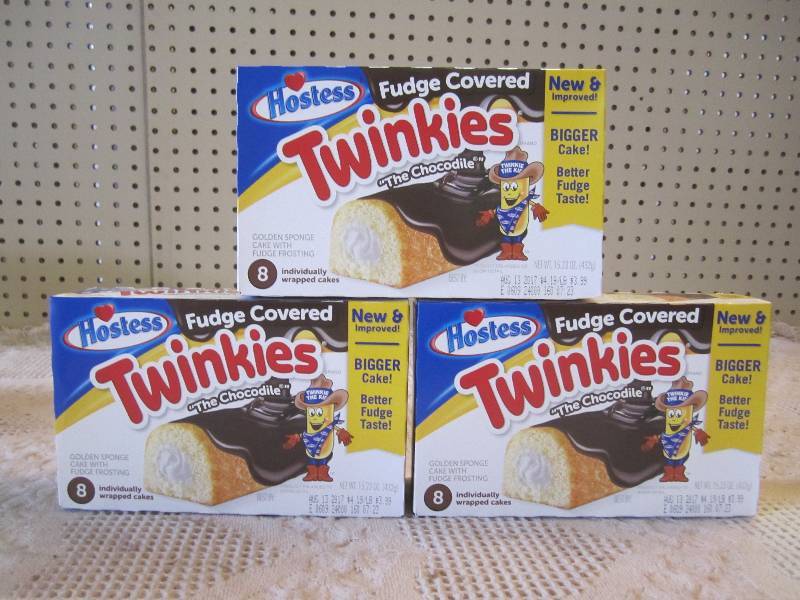 3 Boxes Hostess Fudge Covered Twink...