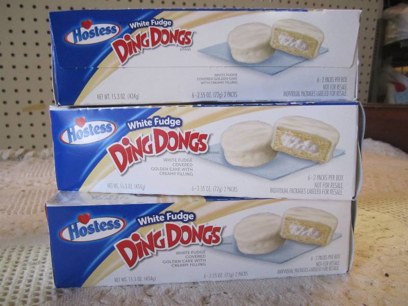 3 Boxes Hostess White Fudge Ding Do...