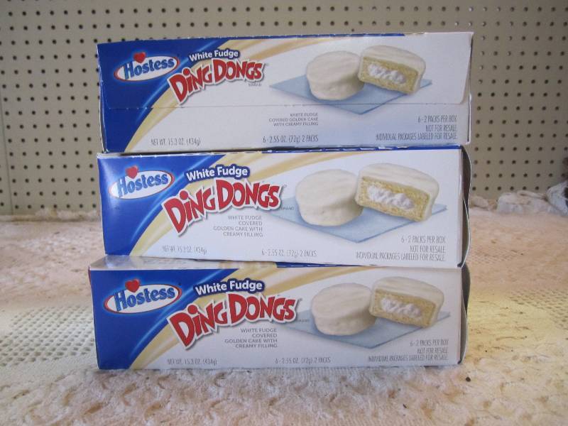 3 Boxes Hostess White Fudge Ding Do...