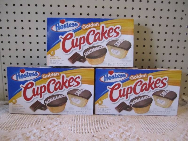 3 Boxes Hostess Golden Cup Cakes Be...
