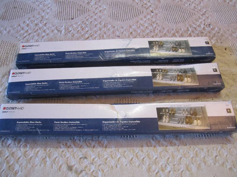 Lot of 3 Closetmaid Shelf Track Sho...