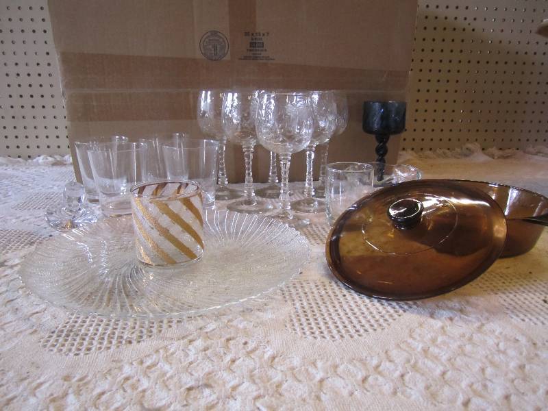 Lot of Misc Glass Etched Crystal Go...