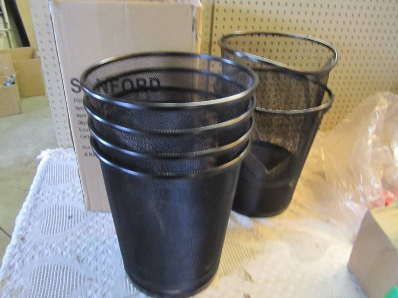 Lot of 6 Rolodex Round Wire Mesh Wa...