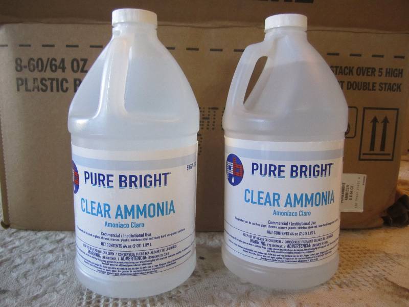 Lot of 7 Pure Bright Clear Ammonia ...