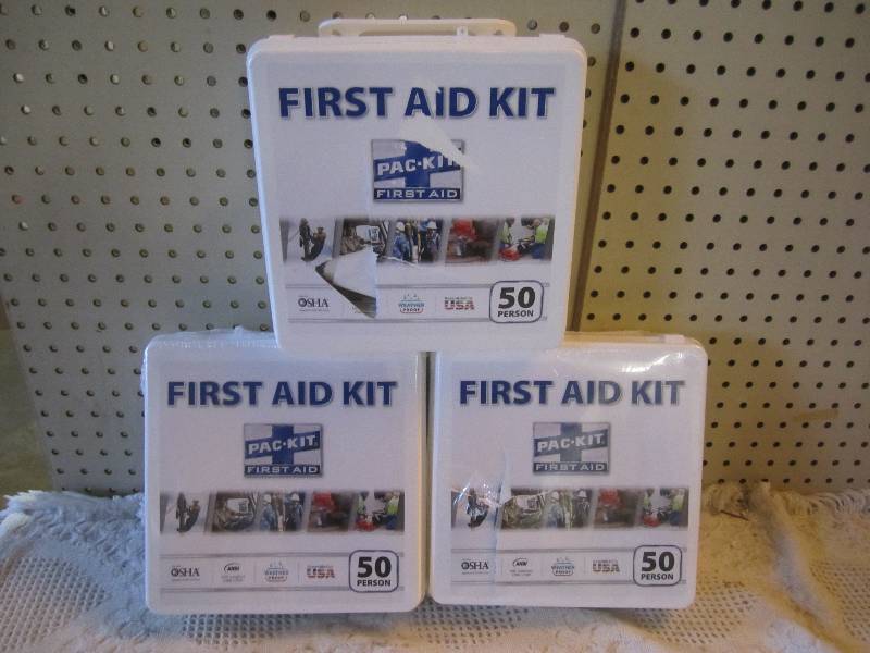 Lot of 3 First Aid Kits 165pc50 Pe...