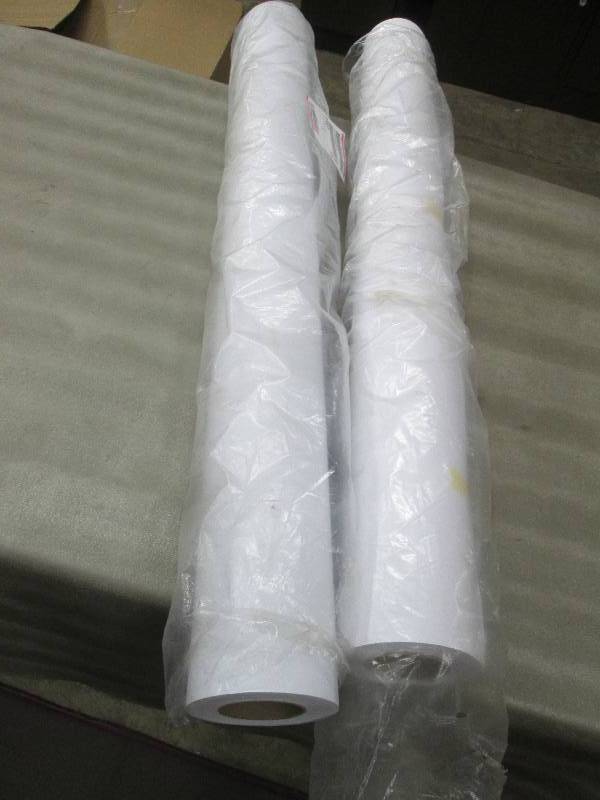 2 Rolls of 36 inch White Paper...