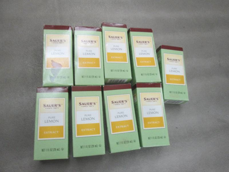 Lot of 9  Sauers Pure Lemon Extrac...