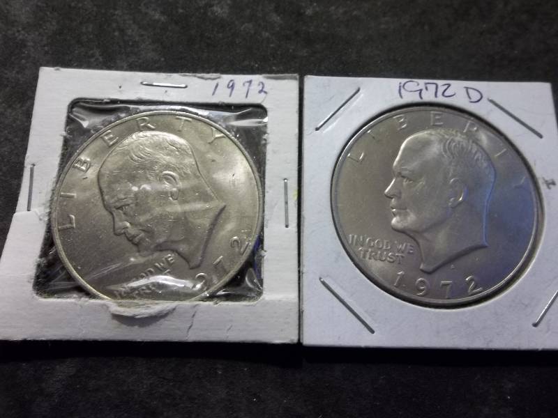 1972 & 1972 D Ike Dollars
